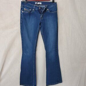 Levi's 524 Too Superlow Blue Stretch Denim Jeans Size 3 Medium W26 L32